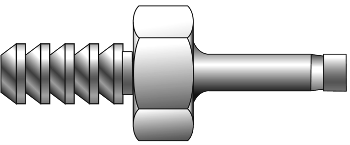 Barbed Connector to Tube Adapter (For Fractional)